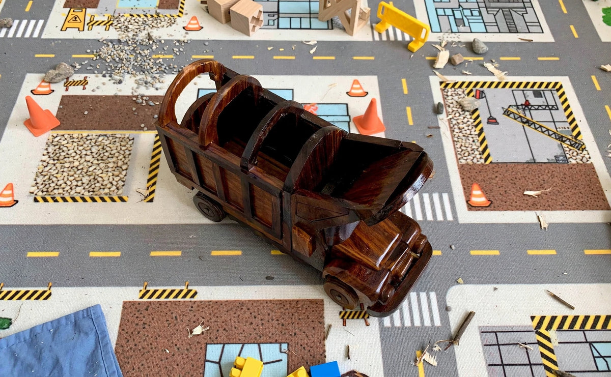 Handmade Wooden Truck Model – Rustic Wooden Vehicle Decor