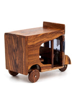Wooden Rikshaw Model – Rustic Auto Rickshaw Decor