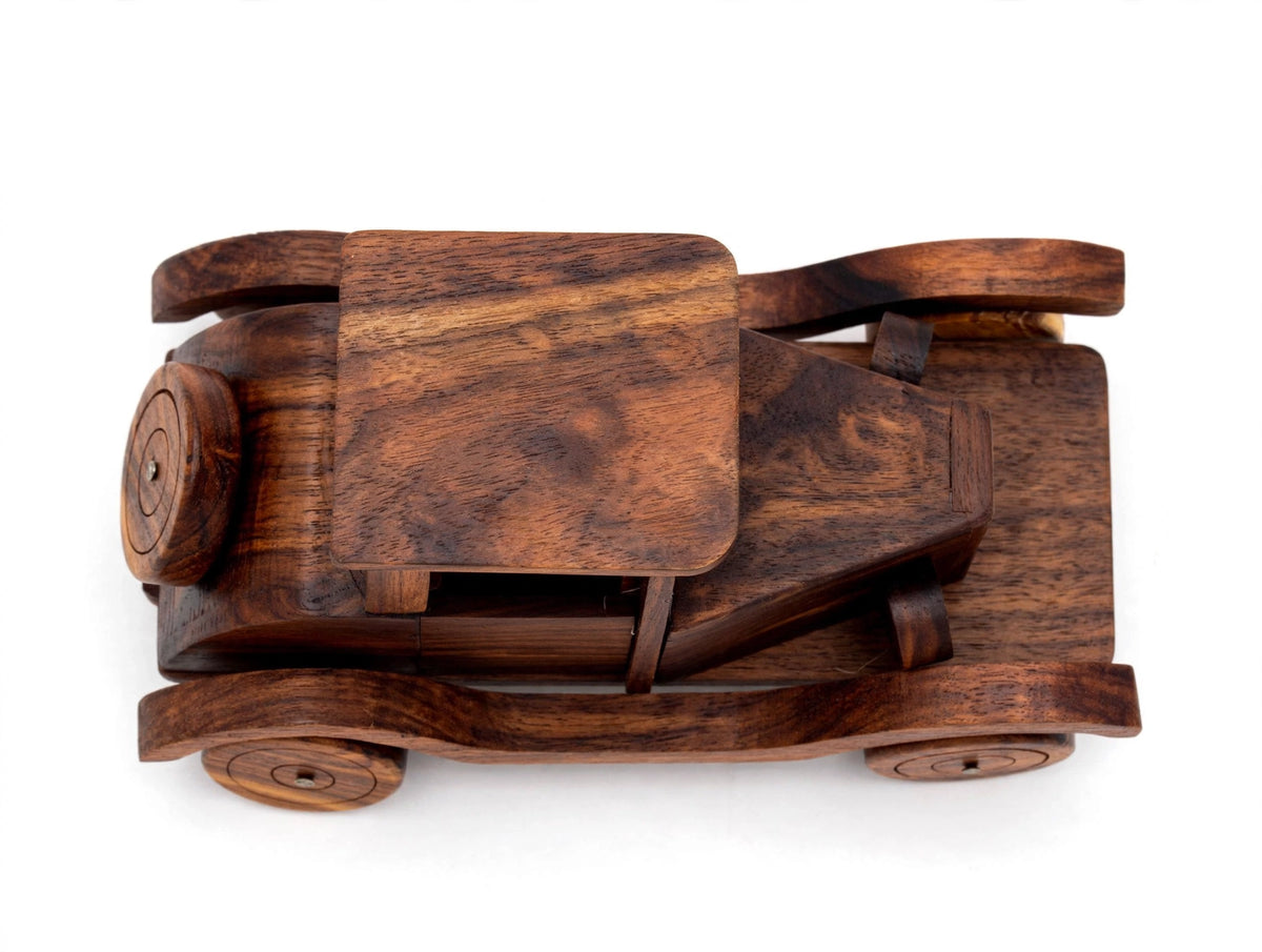 Handmade Wooden Vintage Car Model